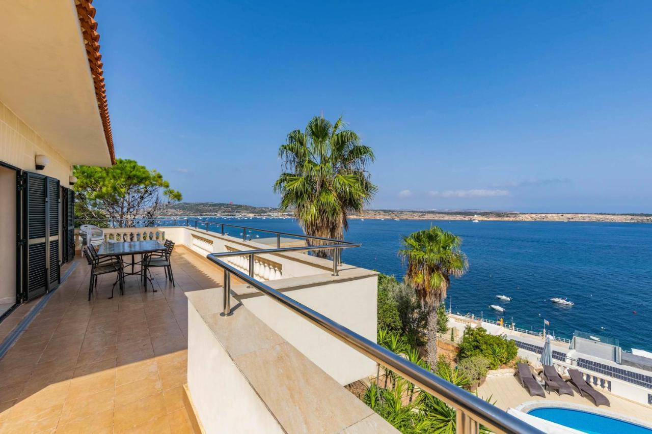 Villa Palma - Sunset Sea Views With Pool, Jacuzzi, Sauna And Games Room Mellieha Exterior foto