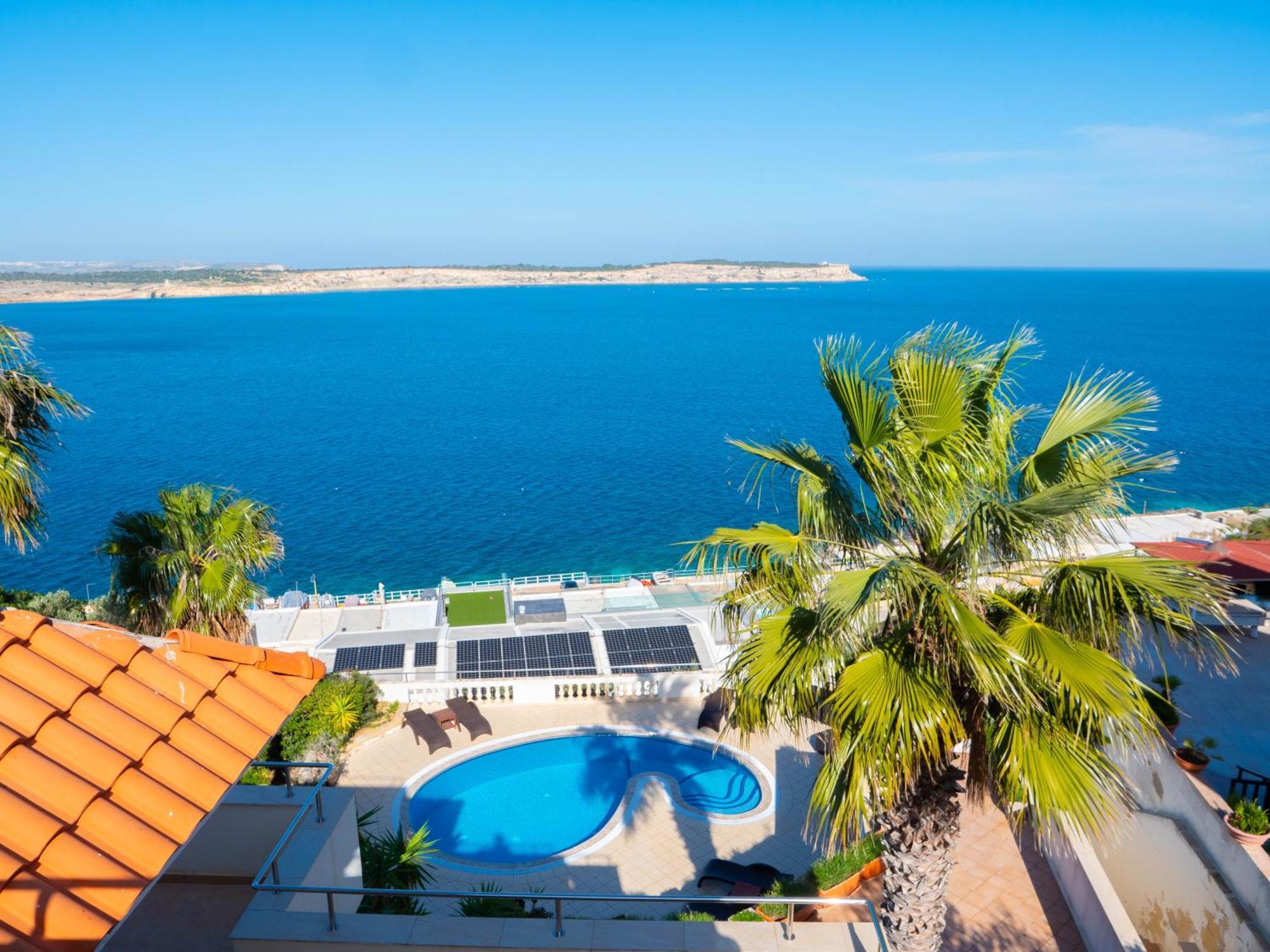 Villa Palma - Sunset Sea Views With Pool, Jacuzzi, Sauna And Games Room Mellieha Exterior foto